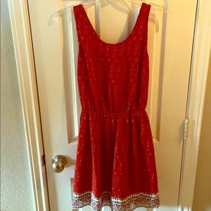 Rust Red Patterned Divided by H&M Dress